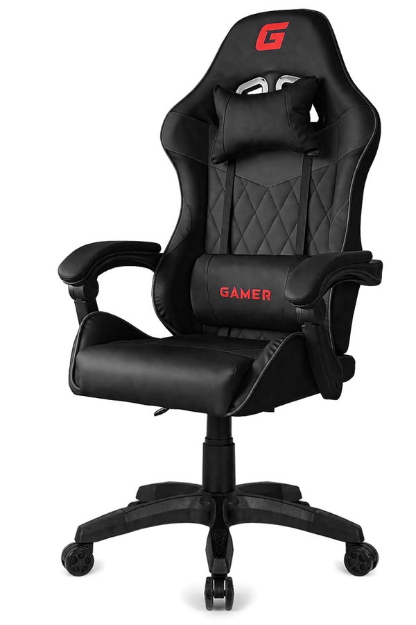 Fotel obrotowy gamingowy EVO PU BLACK XL
